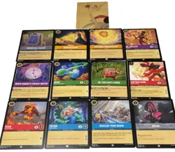 Disney Lorcana First Chapter Card Lot 12x Musketeer Tabard Foil, Facilier Hook - Image 1