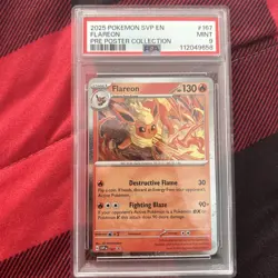 PSA 9 Flareon Holo Poster Collection Promo SVP 167 Pokemon Card - Image 1