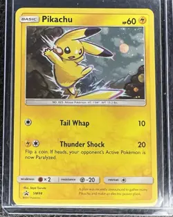 Pikachu SM98 Sun & Moon Ultra Rare Holo Black Star Promo Pokemon Card NM - Image 1