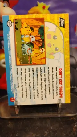 PIKACHU'S Vacation POKEMON "Don't Cry Togepi" Holo Foil TOPPS Trading Card #43 - Image 2