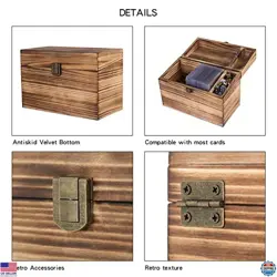 BalterFF Rustic Wooden Trading Deck Box - Stylish Sports Card Storage Organizer - Image 5