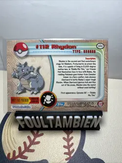 Topps Pokemon Tv Animation Rhydon Foil Card - Image 2