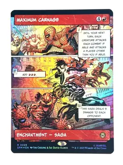 Maximum Carnage 0225 Foil Borderless Marvel's Spider-Man Magic MTG Card - Image 1