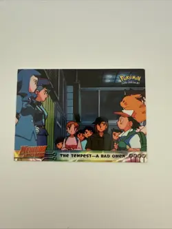 Pokemon 1999 Topps Movie Card #15 “The Tempest - A Bad Omen” Card MP - Image 1
