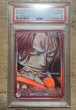 PSA10 Shanks L Leader Parallel OP09-001 ONE PIECE Card Game DDP - Image 1