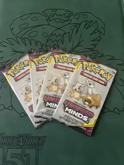 Pokemon TCG Sun and Moon Unified Minds Sampling Packs (4 x 3 Card Booster Pack) 820650805684 - Image 1