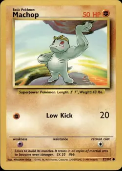 MACHOP - 52/102 - Base Set - Pokemon Card - BC - Image 1