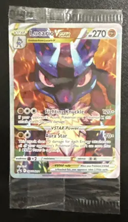 Lucario VSTAR SWSH291 Crown Zenith ETB Black Star Promo Pokemon TCG Card Sealed - Image 1