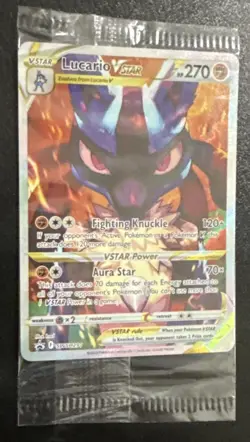Lucario VSTAR SWSH291 Crown Zenith ETB Black Star Promo Pokemon TCG Card Sealed - Image 2