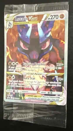 Lucario VSTAR SWSH291 Crown Zenith ETB Black Star Promo Pokemon TCG Card Sealed - Image 3