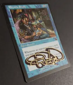 MTG - Magic: The Gathering - Rhystic Study - Prophecy (PCY) (LP) (SIGNED) - Image 3