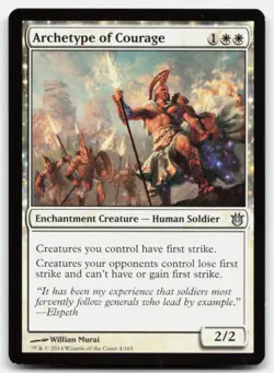 MTG Archetype of Courage U Born of the Gods 4 LP - Image 1