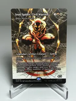 2025 MTG Marvel Spiderman Iron Spider, Civil Warrior Borderless Regular Finish - Image 1