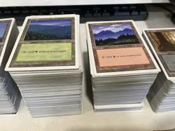 1000+ White Border MTG Basic Land Lot Plains Island Forest Mountain Swamp - Image 3