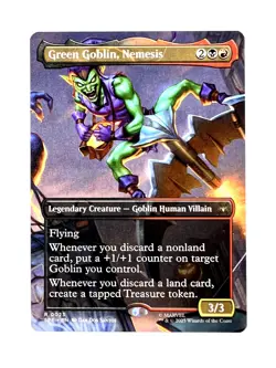 Green Goblin, Nemesis 0023 Borderless Marvel's Spider-Man MTG Card - Image 1