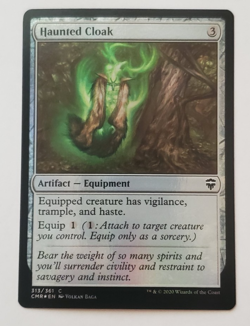 1x Haunted Cloak FOIL Commander Legends MTG Magic the Gathering NM - Image 1