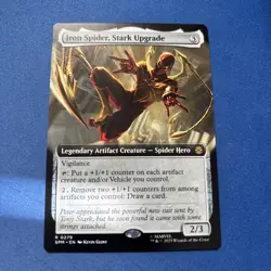 Iron Spider, Stark Upgrade EXTENDED #279 MTG Spiderman Magic Card - Image 1