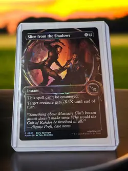 MTG Slice from the Shadows (301/462) Murders at Karlov Manor NM FOIL - Image 1