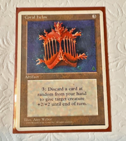 Coral Helm MTG Core Set 4th Edition Regular - Awesome Card - Image 1