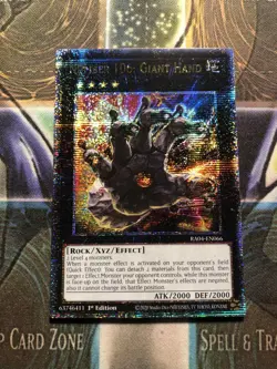 *** NUMBER 106: GIANT HAND *** QUARTER CENTURY SECRET RARE RA04-EN066 YUGIOH! - Image 1