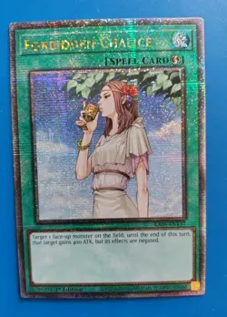 Near Mint Yugioh Forbidden Chalice - RA04-EN137 - Quarter Century Secret Rare - Image 1