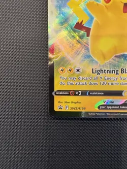 Pikachu V SWSH198 - Black Star Promo - Ultra Rare Holo Pokemon Card Near Mint - Image 3