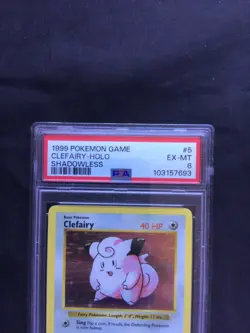 Pokemon Cards: Base Set Shadowless Rare Holo: Clefairy 5/102 PSA 6 - Image 3