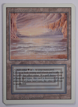 Underground Sea Magic Card Dual Land Revised MTG Reserved List - Image 1