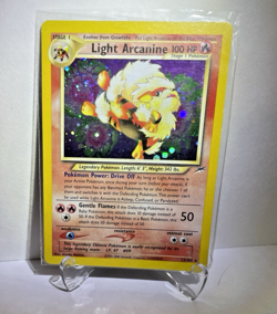 Light Arcanine 12/105 Neo Destiny 2000 Holo Rare Pokemon Card Preowned Ungraded - Image 1