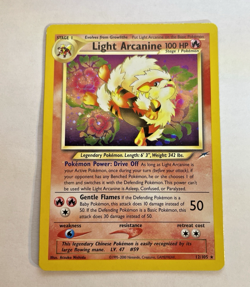 Light Arcanine 12/105 Neo Destiny 2000 Holo Rare Pokemon Card Preowned Ungraded - Image 3