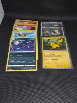 (7)x McDonald's Promo Pokemon Cards 2024 | Pikachu/Umbreon/Drampa/Eevee/Quagsire - Image 1