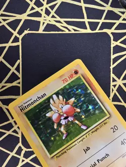 🔥 Hitmonchan 7/102 🔥 Original Holo Rare Base Set Pokemon Card WOTC TCG 1999 - Image 5