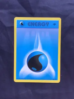 Pokemon Cards: Base Set 1st Edition Common: Water Energy 102/102 - Image 1