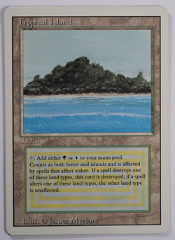 Tropical Island Magic Card Dual Land Revised MTG Reserved List - Image 1