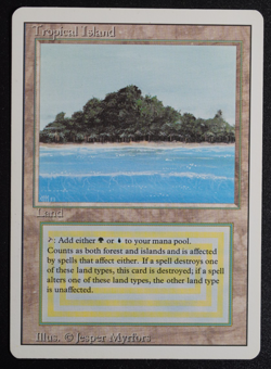 Tropical Island Magic Card Dual Land Revised MTG Reserved List - Image 3
