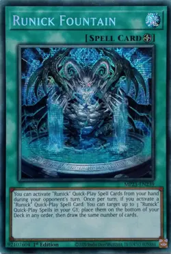 MP23-EN239 RUNICK FOUNTAIN SECRET RARE 1ST EDITION YuGiOh CARD - Image 1