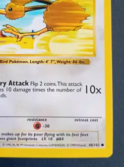 Pokemon Cards: Base Set 1st Edition Common: Doduo 48/102 - Image 4