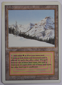 Taiga Magic Card Dual Land Revised MTG Reserved List - Image 1