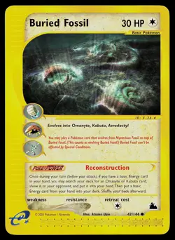Pokemon Card - Buried Fossil Skyridge 47/144 Non Holo - Image 1