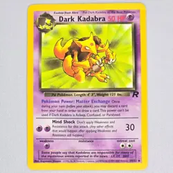 Dark Kadabra 39/82 Team Rocket Uncommon Vintage Pokemon Card TCG English LP - Image 1