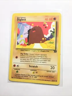 2X DIGLETT - Team Rocket Set - 52/82 - Common - Pokemon Card - Unlimited - LP - Image 1