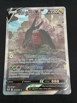 Regidrago V 184/195 Silver Tempest Alt Art Ultra Rare Holo Pokemon Card NM - Image 1