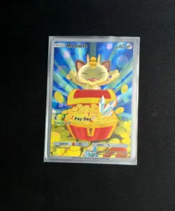Pokemon TCG Pocket Meowth Cute Custom Card Set 2 Cards Holofoil With Texture - Image 3