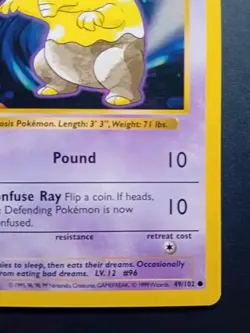 Pokemon Cards: Base Set 1st Edition Common: Drowzee 49/102 - Image 5
