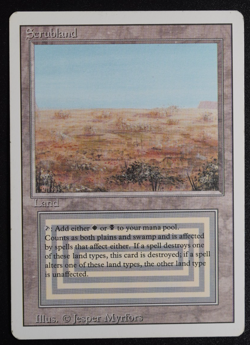 Scrubland Magic Card Dual Land Revised MTG Reserved List - Image 3