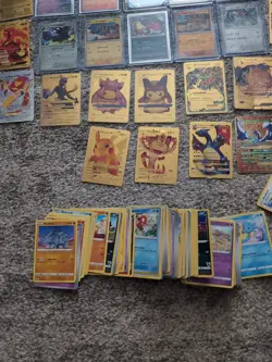 Pokemon Card Lot - Gold Fan Art Charizards, Pikachu, GX/V/EX & Bulk - Read Descr - Image 2