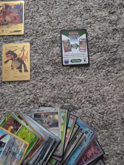 Pokemon Card Lot - Gold Fan Art Charizards, Pikachu, GX/V/EX & Bulk - Read Descr - Image 4