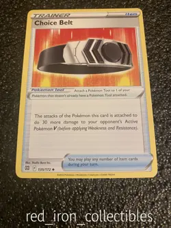 Pokemon Card Choice Belt x2 NM Trainer Item 135/172 Brilliant Stars 2022 TCG - Image 1
