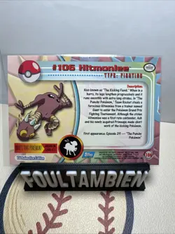 Topps Pokemon Tv Animation Hitmonlee Foil Card - Image 2
