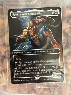 Magic the Gathering Battle Damage Spiderman card from Marvel Legends Spider-Man - Image 2